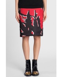 Красно-черная мини-юбка