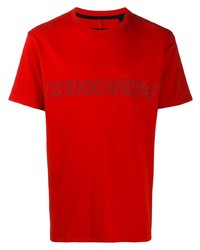 Мужская красно-черная футболка с круглым вырезом с принтом от rag & bone