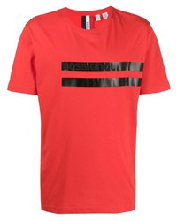 Мужская красно-черная футболка с круглым вырезом с принтом от Rossignol