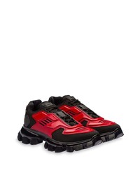 Мужские красно-черные кроссовки от Prada