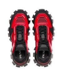 Мужские красно-черные кроссовки от Prada