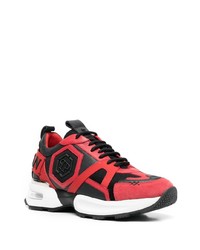 Мужские красно-черные кроссовки от Philipp Plein