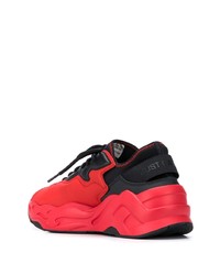 Мужские красно-черные кроссовки от Just Cavalli