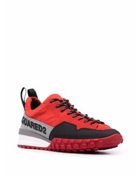 Мужские красно-черные кроссовки от DSQUARED2