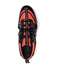 Мужские красно-черные кроссовки от Roberto Cavalli