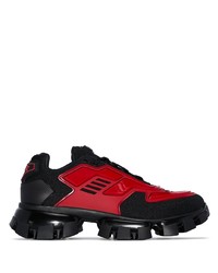 Мужские красно-черные кроссовки от Prada