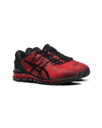 Мужские красно-черные кроссовки от Asics