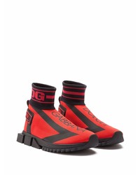 Мужские красно-черные кроссовки от Dolce & Gabbana