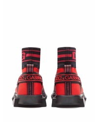 Мужские красно-черные кроссовки от Dolce & Gabbana