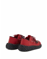 Мужские красно-черные кроссовки от Giuseppe Zanotti