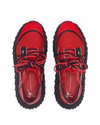 Мужские красно-черные кроссовки от Giuseppe Zanotti