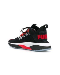 Мужские красно-черные низкие кеды от Puma