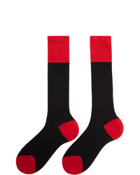 Мужские красно-черные носки от Prada