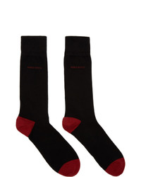 Мужские красно-черные носки от BOSS