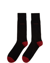 Мужские красно-черные носки от BOSS