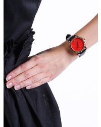 Женские красно-черные часы от Gucci