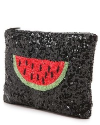 Красно-черный клатч из бисера от Santi