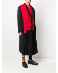 Мужской красно-черный пиджак от Comme Des Garcons Homme Plus