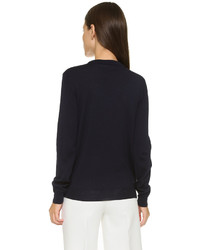 Женский красно-черный свитер с круглым вырезом с принтом от MSGM