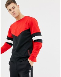 Мужской красно-черный свитшот от Calvin Klein Performance