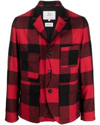 Мужской красно-черный шерстяной пиджак от Woolrich