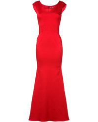 Красное бархатное вечернее платье от Zac Posen