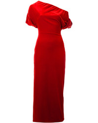 Красное бархатное платье от Christopher Kane