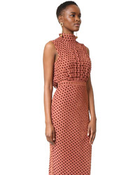 Красное бархатное платье от Saloni