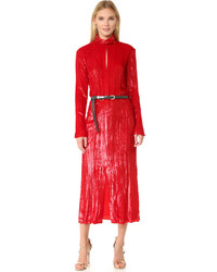 Красное бархатное платье от Nina Ricci