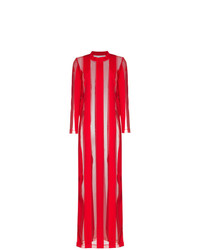 Красное вечернее платье в сеточку от MARQUES ALMEIDA