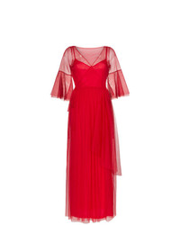 Красное вечернее платье из фатина от Staud