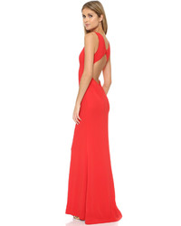Красное вечернее платье с вырезом от Rachel Zoe