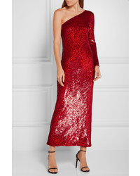 Красное вечернее платье с пайетками от Ashish