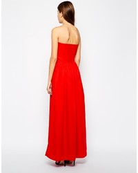 Красное вечернее платье с пайетками от Liquorish