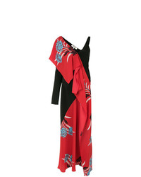 Красное вечернее платье с цветочным принтом от Dvf Diane Von Furstenberg