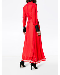 Красное вечернее платье со складками от Philosophy di Lorenzo Serafini