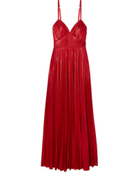 Красное вечернее платье со складками от Marchesa Notte