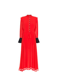 Красное вечернее платье со складками от Philosophy di Lorenzo Serafini