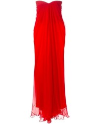 Красное вечернее платье от Alexander McQueen
