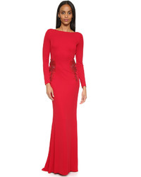 Красное вечернее платье от Badgley Mischka