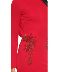 Красное вечернее платье от Badgley Mischka