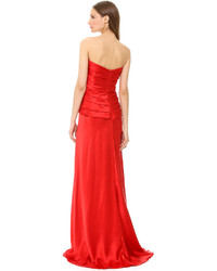 Красное вечернее платье от Alberta Ferretti