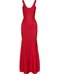 Красное вечернее платье от Herve Leger