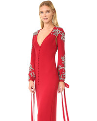 Красное вечернее платье от Monique Lhuillier