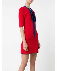 Красное вязаное облегающее платье от Misha Nonoo