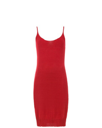 Красное вязаное облегающее платье от Mara Mac