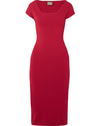 Красное вязаное облегающее платье от SOLACE London