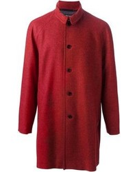 Красное длинное пальто от Paul Smith