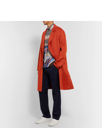 Красное длинное пальто от Ami