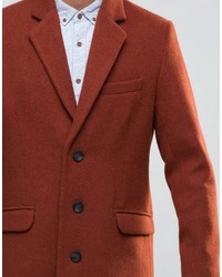 Красное длинное пальто от Asos